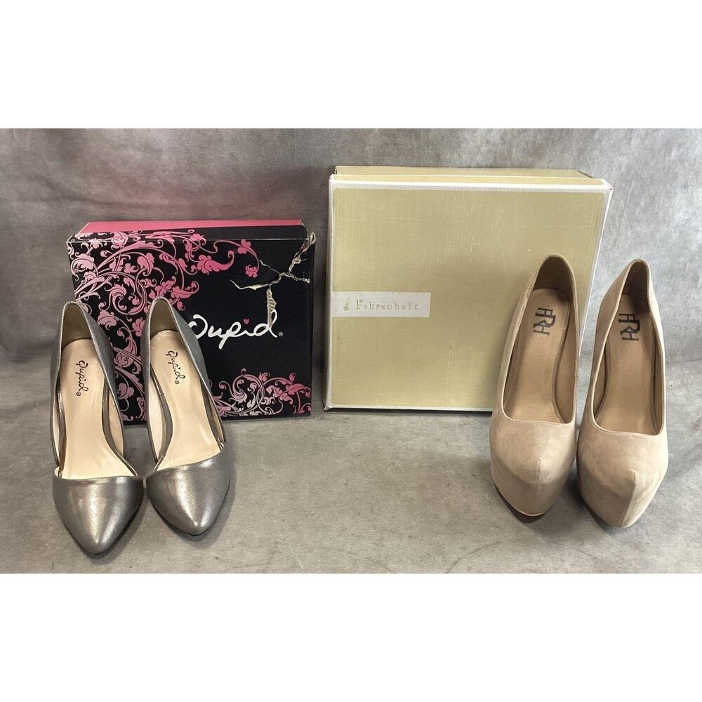 Lot of 2 Heels Size 8: Qupid Potion Points & Fahrenheit Padma Platforms